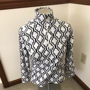 Lands End pull over half zip fleece jacket